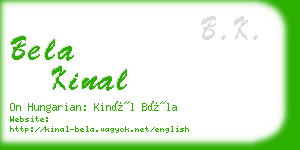 bela kinal business card